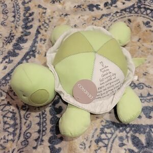 Demdaco Light Green Patchwork Plush Turtle